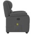 Sillón de masaje reclinable de tela gris