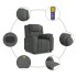 Sillón de masaje reclinable de tela gris
