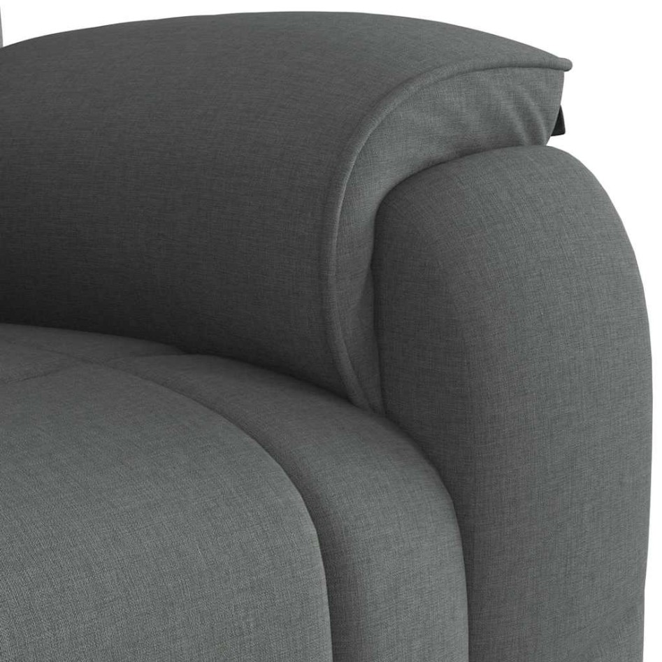 Sillón de masaje reclinable de tela gris