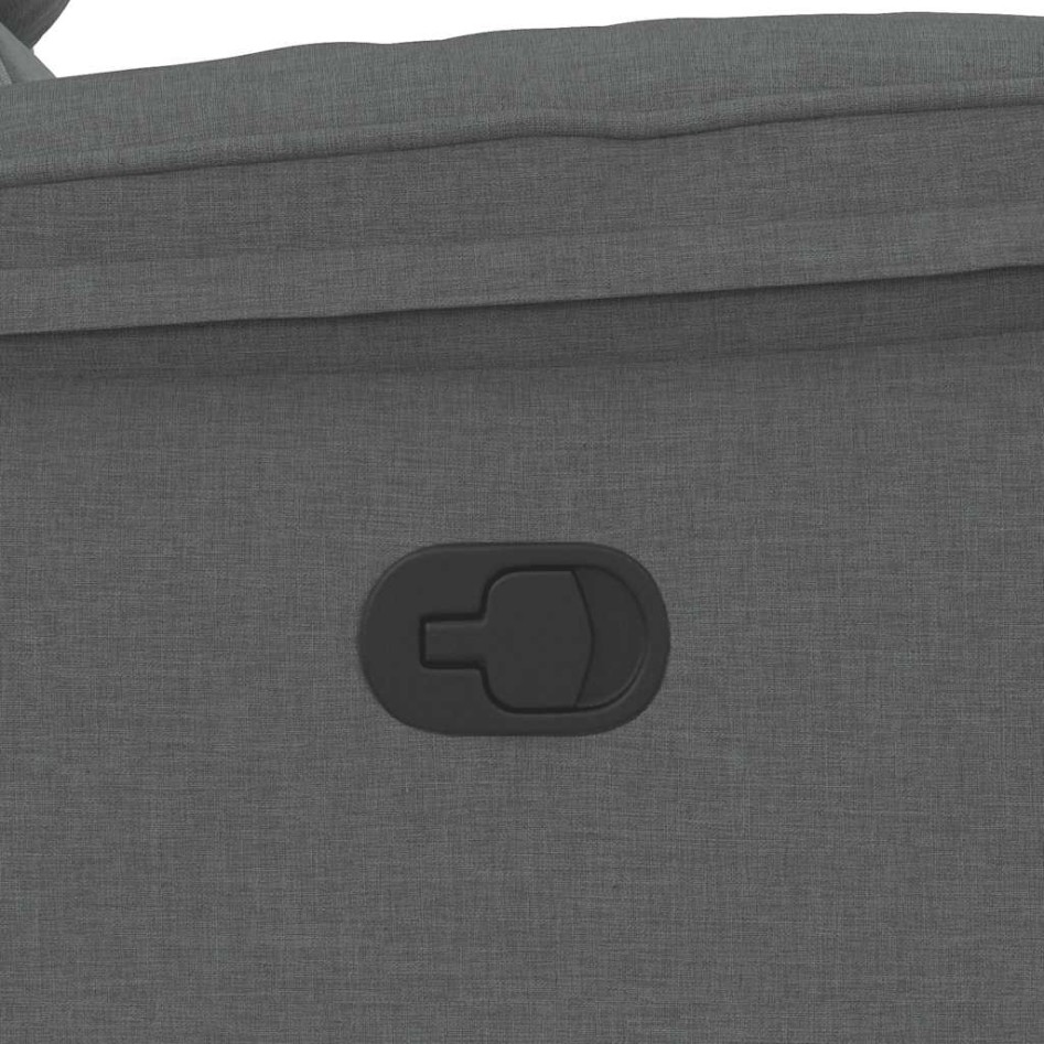 Sillón de masaje reclinable de tela gris