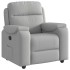 Sillón reclinable de tela gris