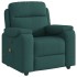 Sillón de masaje reclinable de tela verde