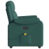 Sillón de masaje reclinable de tela verde