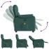 Sillón de masaje reclinable de tela verde