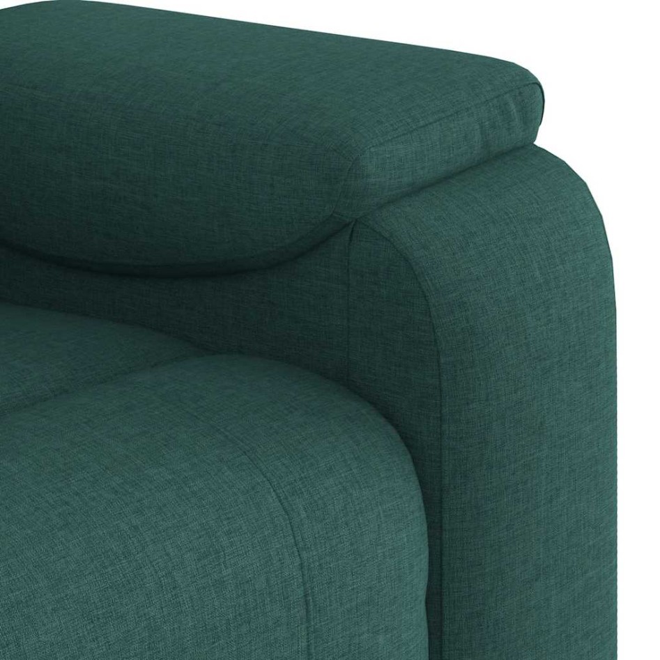 Sillón de masaje reclinable de tela verde