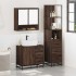 Set de muebles baño 3 pzas madera contrachapada roble