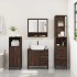 Set de muebles baño 3 pzas madera contrachapada roble