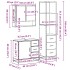 Set de muebles baño 3 pzas madera contrachapada roble