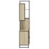 Set de muebles de baño 3 pzas madera contrachapada roble