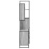 Set de muebles de baño 3 pzas madera contrachapada gris