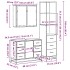 Set de muebles de baño 3 pzas madera contrachapada gris