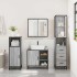 Set de muebles de baño 3 pzas madera contrachapada gris
