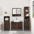 Set de muebles baño 3 pzas madera contrachapada roble