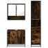 Set de muebles baño 3 pzas madera contrachapada roble