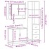 Set de muebles baño 3 pzas madera contrachapada roble