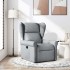 Sillón reclinable de tela gris