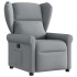 Sillón reclinable de tela gris