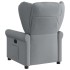 Sillón reclinable de tela gris