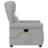 Sillón de masaje reclinable de tela gris