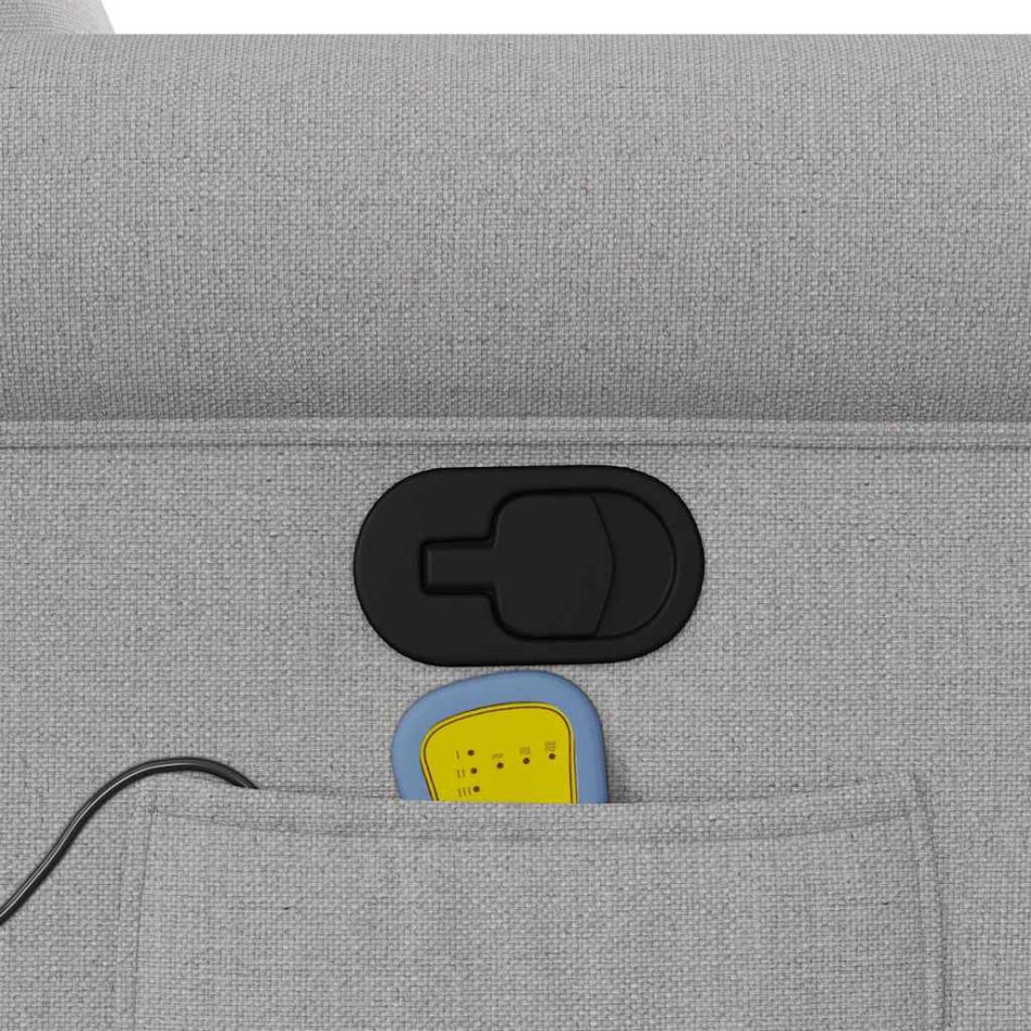 Sillón de masaje reclinable de tela gris