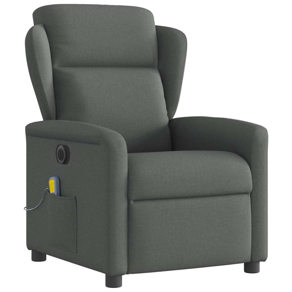Sillón reclinable de masaje eléctrico tela gris
