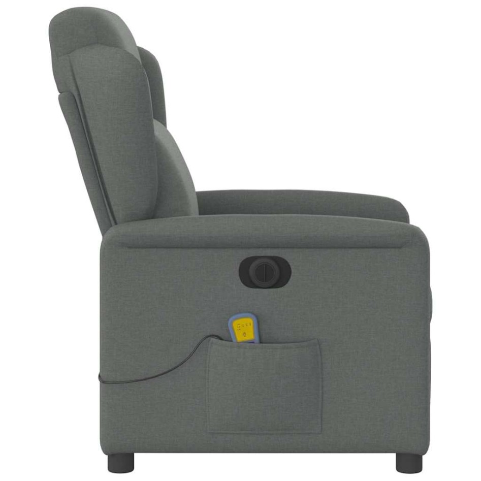 Sillón reclinable de masaje eléctrico tela gris