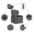 Sillón reclinable de masaje eléctrico tela gris