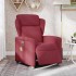 Sillón de masaje reclinable eléctrico tela rojo