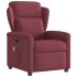 Sillón de masaje reclinable eléctrico tela rojo