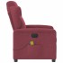 Sillón de masaje reclinable eléctrico tela rojo