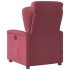 Sillón de masaje reclinable eléctrico tela rojo