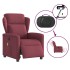 Sillón de masaje reclinable eléctrico tela rojo
