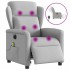 Sillón reclinable de masaje eléctrico tela gris