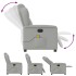 Sillón reclinable de masaje eléctrico tela gris