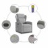 Sillón reclinable de masaje eléctrico tela gris