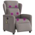 Sillón reclinable de masaje eléctrico tela gris