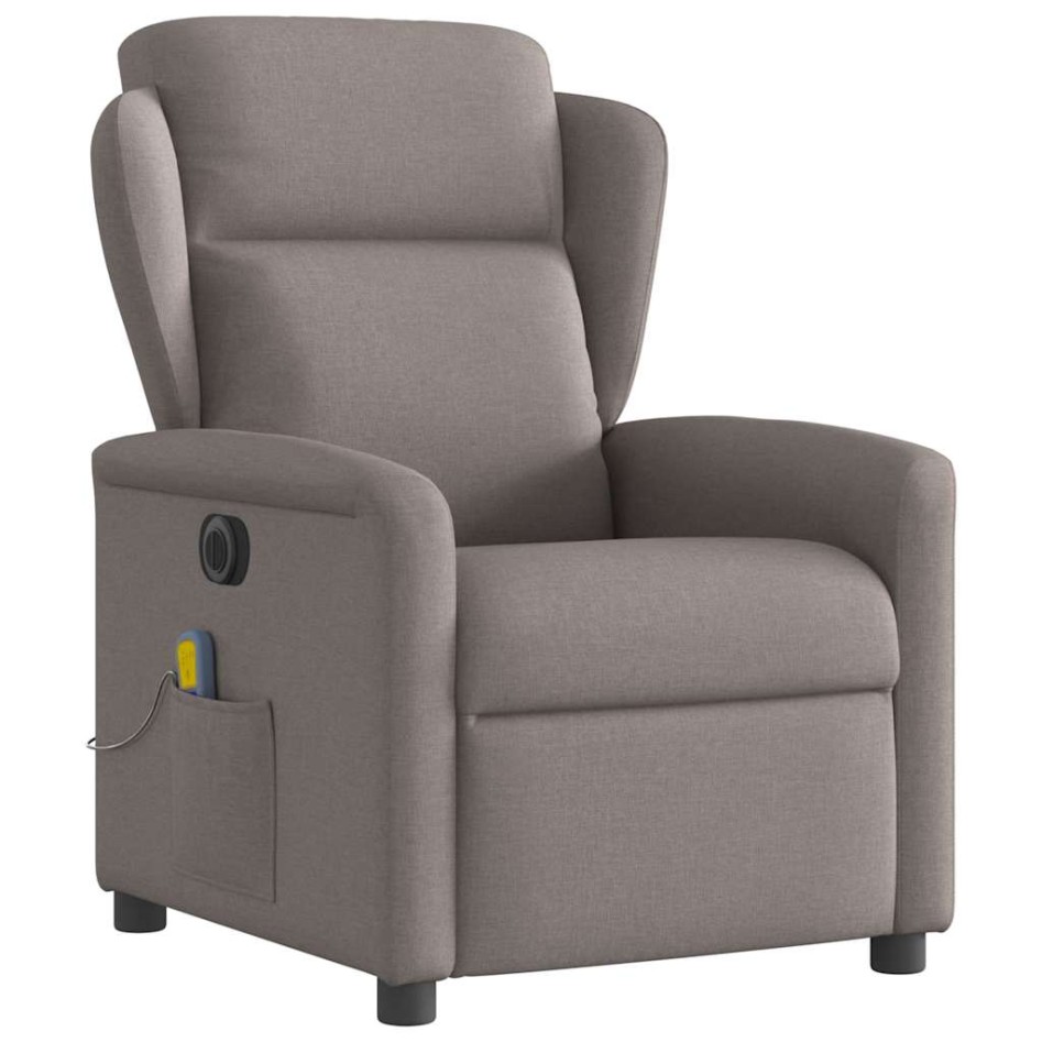 Sillón reclinable de masaje eléctrico tela gris