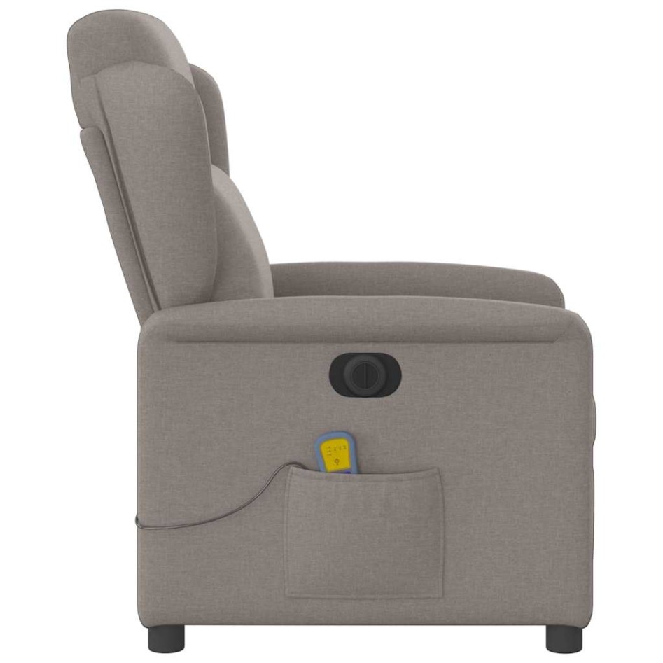 Sillón reclinable de masaje eléctrico tela gris