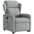 Sillón de masaje reclinable de pie de tela gris