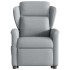 Sillón de masaje reclinable de pie de tela gris