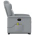 Sillón de masaje reclinable de pie de tela gris