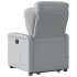 Sillón de masaje reclinable de pie de tela gris