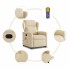 Silla de masaje reclinable de pie de tela color