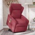Sillón de masaje eléctrico reclinable elevable tela rojo