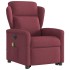 Sillón de masaje eléctrico reclinable elevable tela rojo