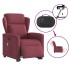 Sillón de masaje eléctrico reclinable elevable tela rojo