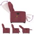 Sillón de masaje eléctrico reclinable elevable tela rojo