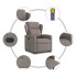 Sillón de masaje eléctrico reclinable elevable tela
