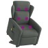 Sillón de masaje eléctrico reclinable elevable tela gris