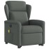 Sillón de masaje eléctrico reclinable elevable tela gris